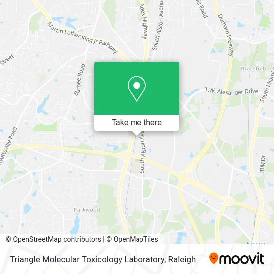 Triangle Molecular Toxicology Laboratory map