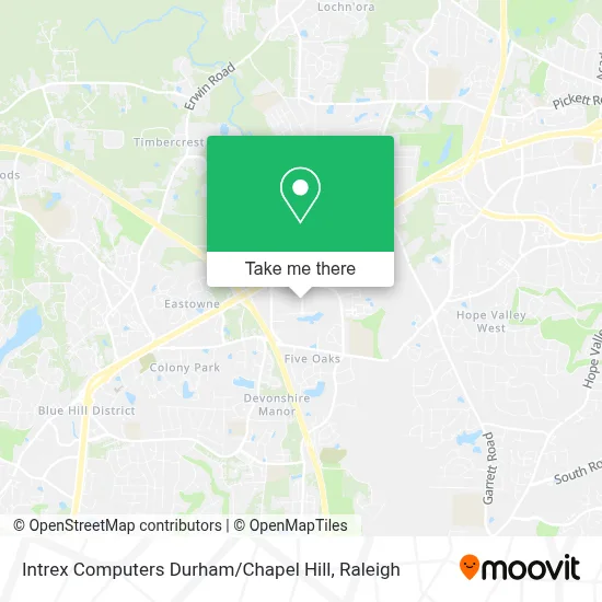 Intrex Computers Durham / Chapel Hill map