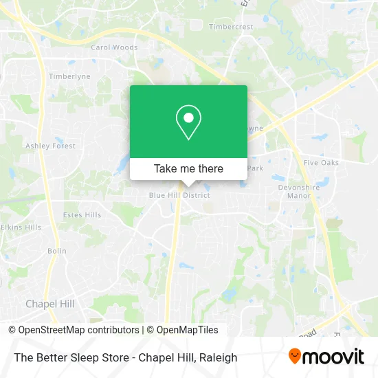 The Better Sleep Store - Chapel Hill map