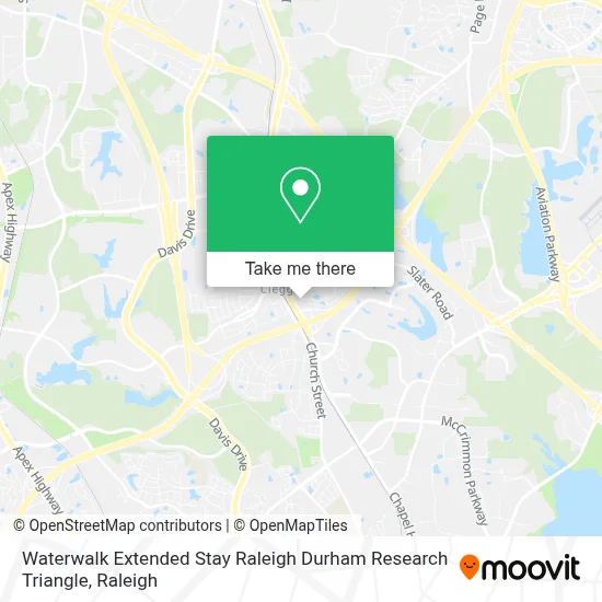 Waterwalk Extended Stay Raleigh Durham Research Triangle map