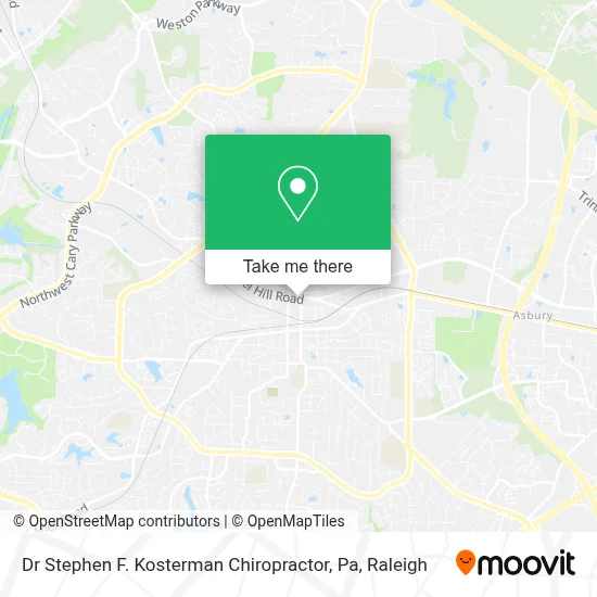 Dr Stephen F. Kosterman Chiropractor, Pa map