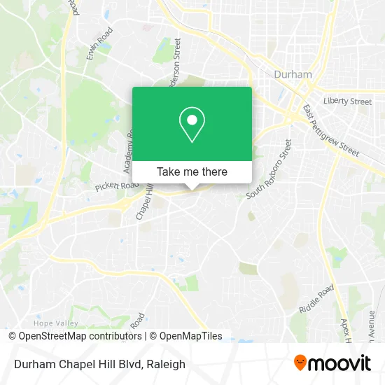 Durham Chapel Hill Blvd map