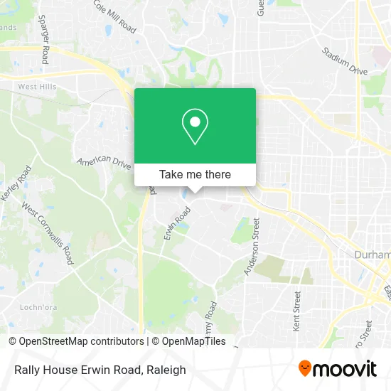 Rally House Erwin Road map