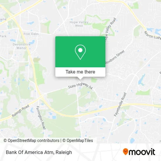 Bank Of America Atm map