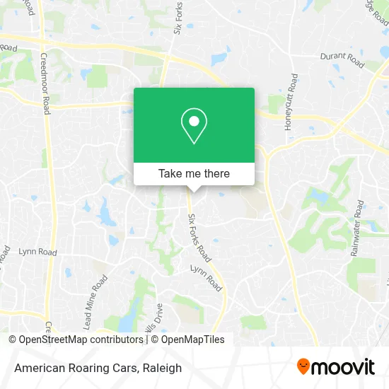 American Roaring Cars map