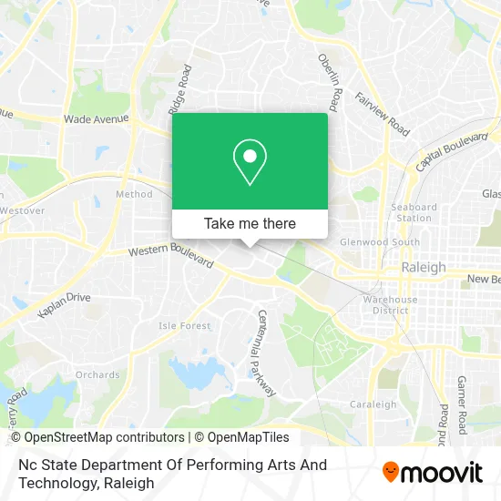 Nc State Department Of Performing Arts And Technology map