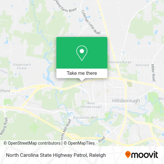 North Carolina State Highway Patrol map