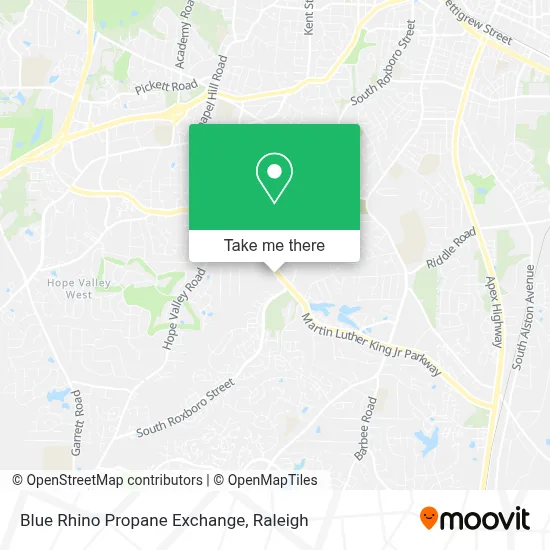 Blue Rhino Propane Exchange map