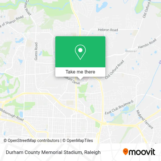 Durham County Memorial Stadium map