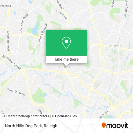 North Hills Dog Park map