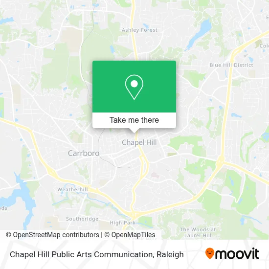 Chapel Hill Public Arts Communication map
