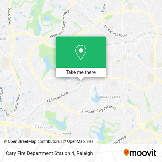 Cary Fire Department Station 4 map