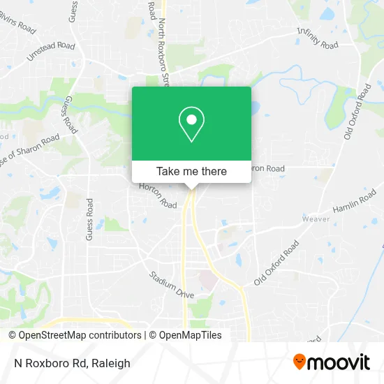 N Roxboro Rd map