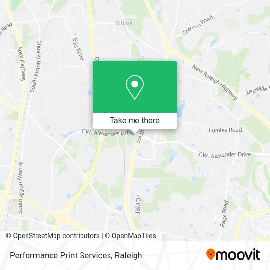 Performance Print Services map