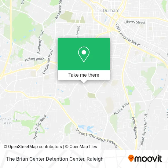 The Brian Center Detention Center map