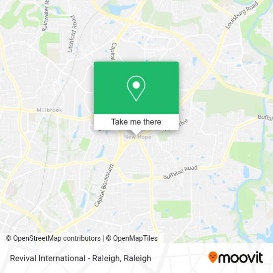 Revival International - Raleigh map