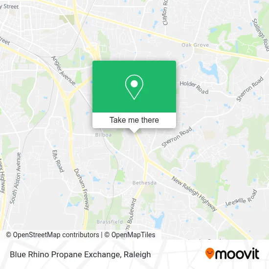Blue Rhino Propane Exchange map