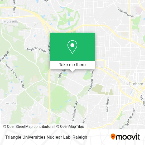 Triangle Universities Nuclear Lab map