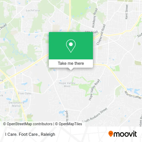 I Care. Foot Care. map