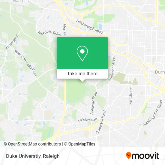 Duke Universtiy map
