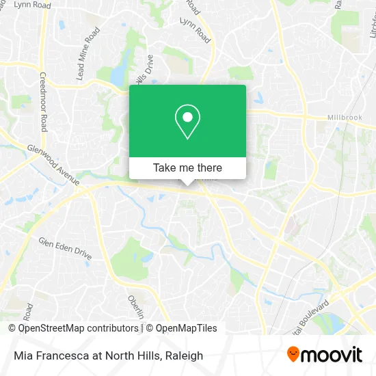 Mia Francesca at North Hills map
