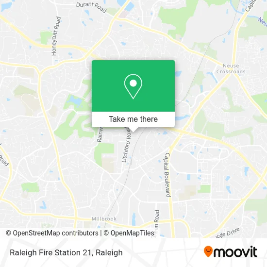 Raleigh Fire Station 21 map