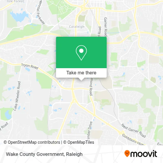 Wake County Government map
