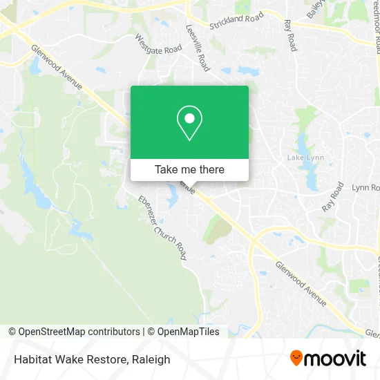 Habitat Wake Restore map
