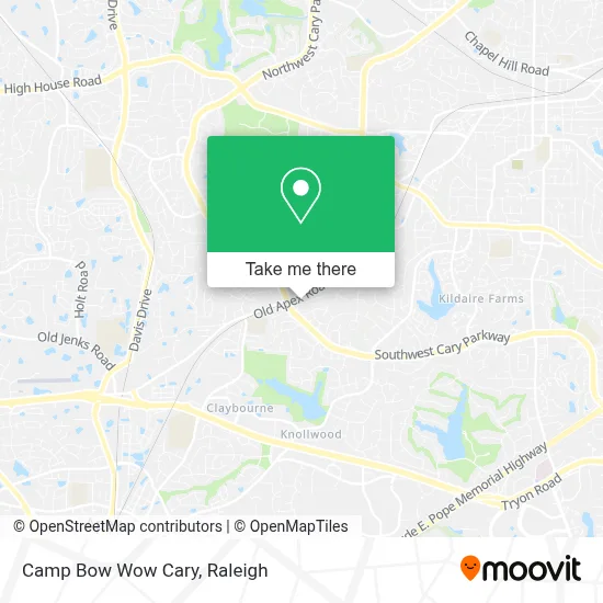 Camp Bow Wow Cary map