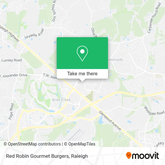 Red Robin Gourmet Burgers map