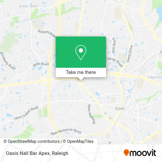 Oasis Nail Bar Apex map