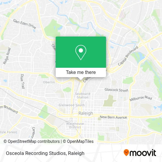 Osceola Recording Studios map