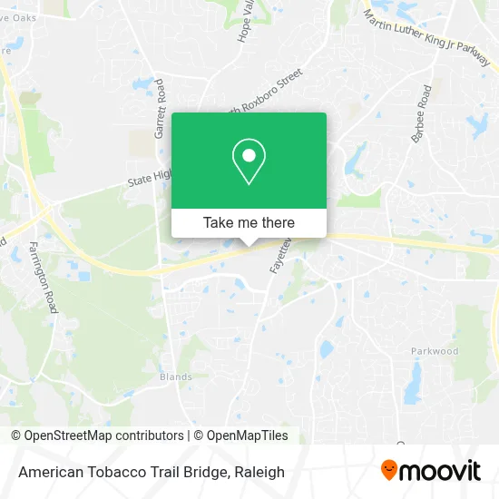 American Tobacco Trail Bridge map