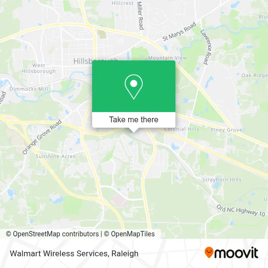 Walmart Wireless Services map