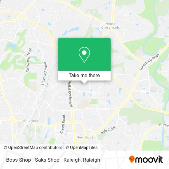 Boss Shop - Saks Shop - Raleigh map