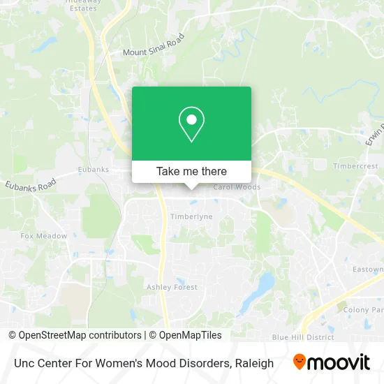 Unc Center For Women's Mood Disorders map