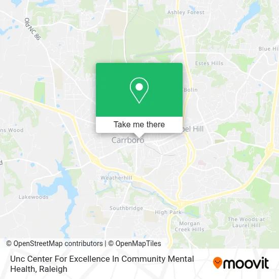Unc Center For Excellence In Community Mental Health map