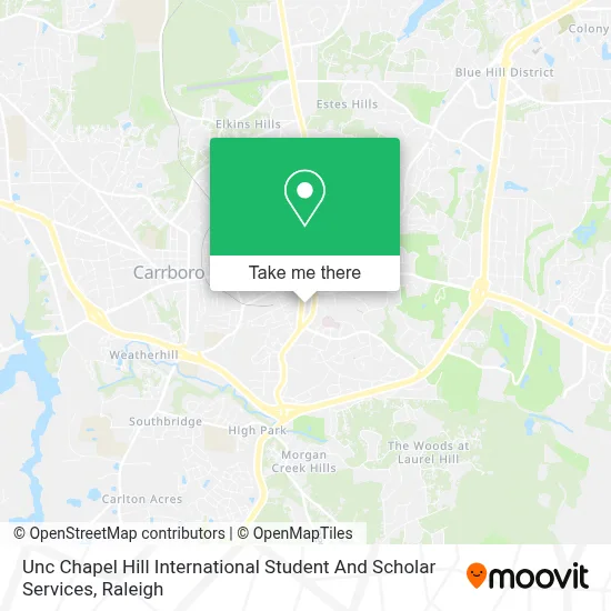 Unc Chapel Hill International Student And Scholar Services map