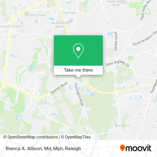 Bianca A. Allison, Md, Mph map