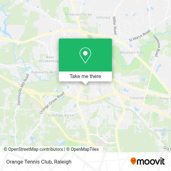 Orange Tennis Club map