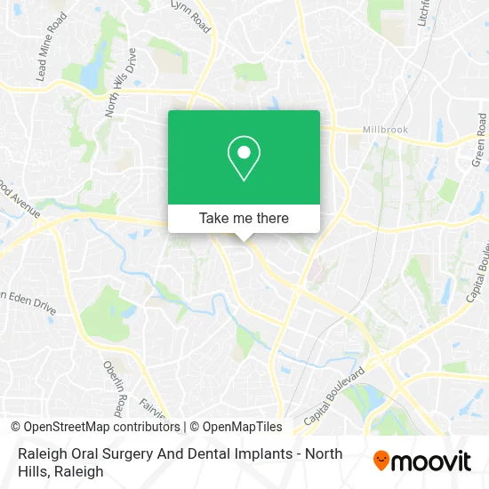 Raleigh Oral Surgery And Dental Implants - North Hills map