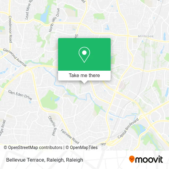 Bellevue Terrace, Raleigh map