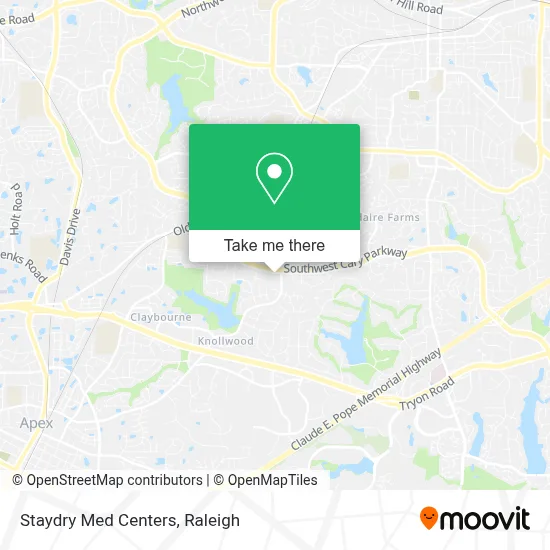 Staydry Med Centers map