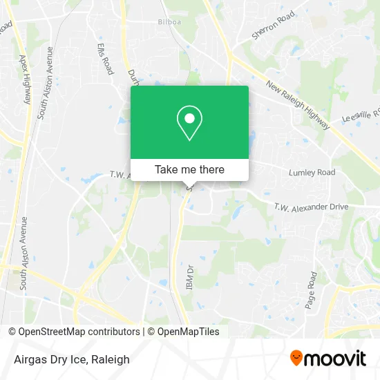 Airgas Dry Ice map
