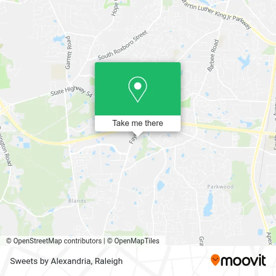 Sweets by Alexandria map