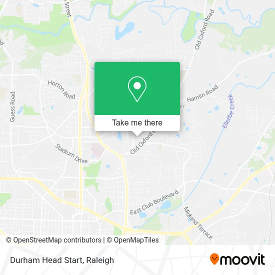 Durham Head Start map