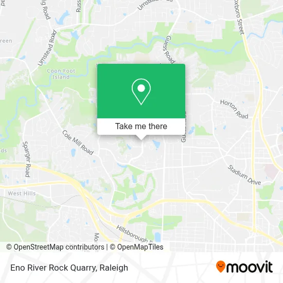 Eno River Rock Quarry map