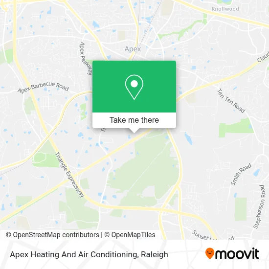 Apex Heating And Air Conditioning map