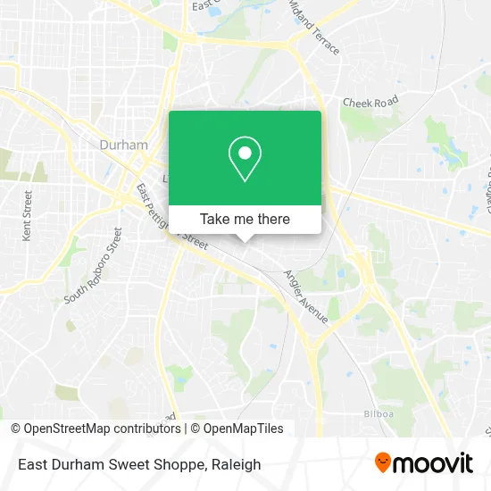 East Durham Sweet Shoppe map