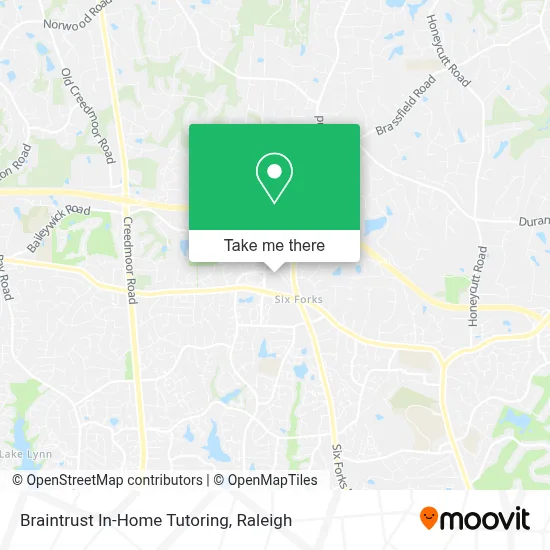Braintrust In-Home Tutoring map